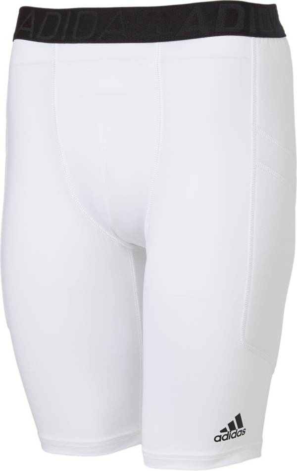 アディダス メンズ 野球 パワータイツ adidas Men's Triple Stripe Sliding Shorts - White