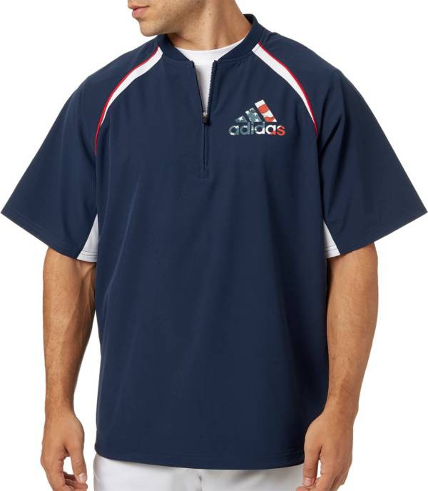 アディダス メンズ 野球 ジャケット adidas Men's Triple Stripe America Baseball Jacket - Navyの通販は