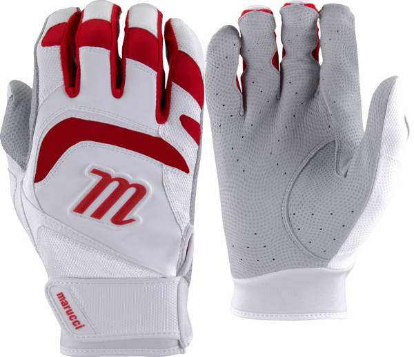 マルッチ キッズ バッティンググローブ Marucci Youth Signature 3 Batting Gloves - White/Red