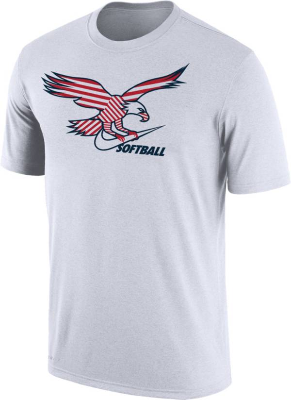 ナイキ メンズ 野球 Tシャツ Nike Men's American Eagle Swoosh Softball T-Shirt - White