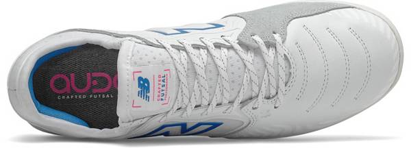 ニューバランス メンズ サッカーシューズ スパイク New Balance Audazo V5+ Indoor Soccer Shoes - White/Blue_3