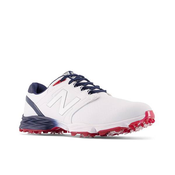 ニューバランス メンズ ゴルフシューズ New Balance Men's Striker v3 Golf Shoes - White/Blue/Red_4