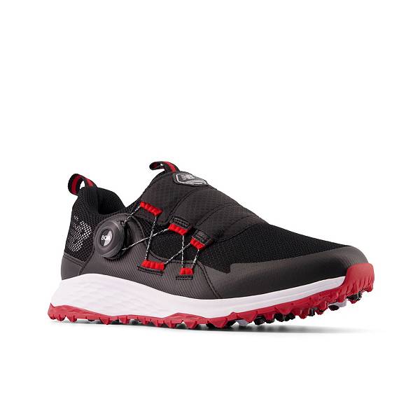 ニューバランス メンズ ゴルフシューズ New Balance Men's Fresh Foam Pace Spikeless BOA Golf Shoes - Black/Red_4