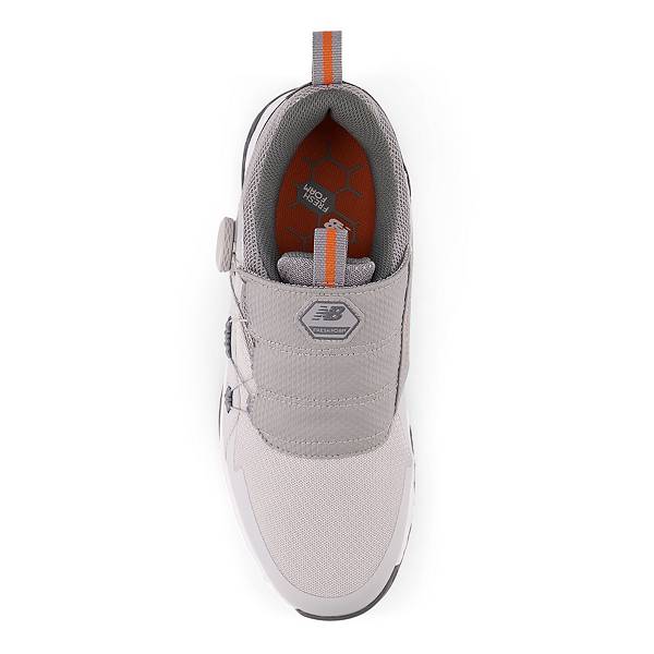 ニューバランス メンズ ゴルフシューズ New Balance Men's Fresh Foam Pace Spikeless BOA Golf Shoes - Grey/Orange_2