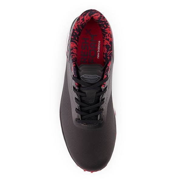 ニューバランス メンズ ゴルフシューズ New Balance Men's Fresh Foam X Defender Golf Shoes - Black/Red_2