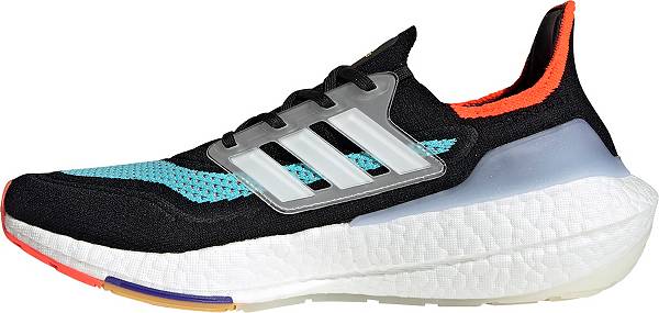 アディダス メンズ ランニングシューズ adidas Men's Ultraboost 21 Running Shoes - Black/White/Blue_2