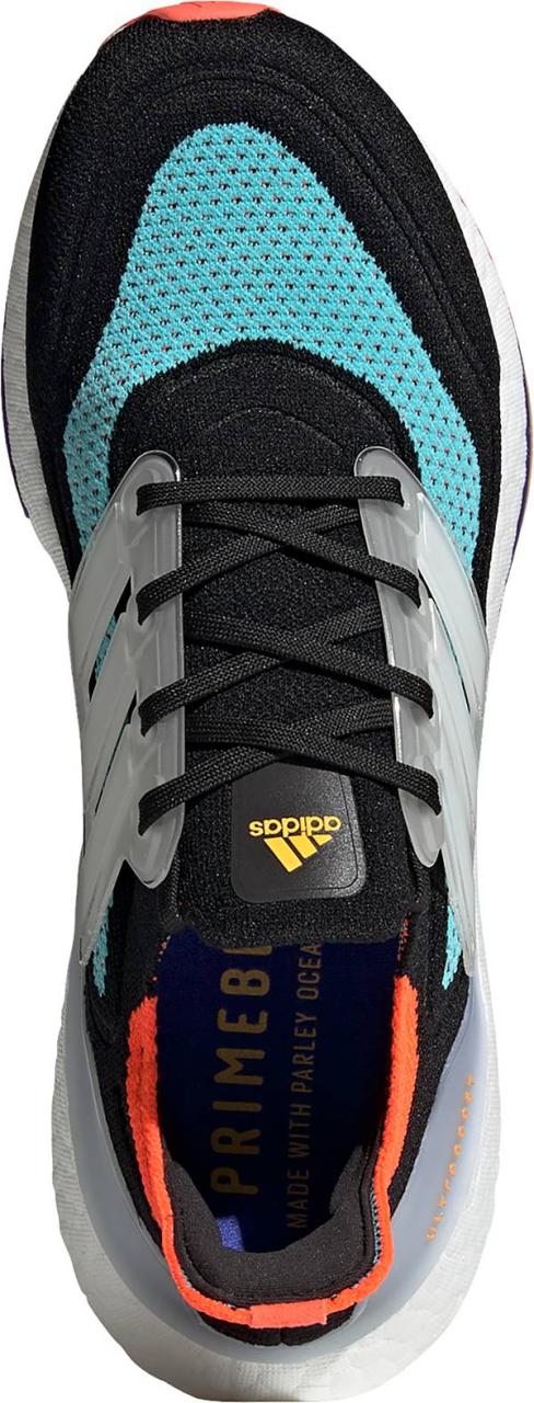 アディダス メンズ ランニングシューズ adidas Men's Ultraboost 21 Running Shoes - Black/White/Blue_3