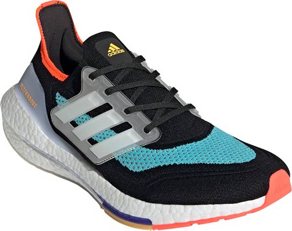 アディダス メンズ ランニングシューズ adidas Men's Ultraboost 21 Running Shoes - Black/White/Blue_4