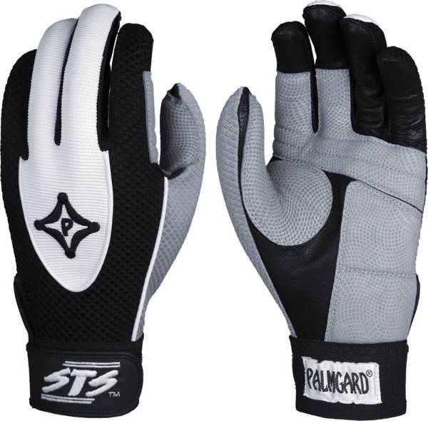 パームガード メンズ バッティンググローブ PALMGARD Adult STS Protective Batting Gloves - Black/Grey