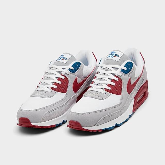 ナイキ メンズ スニーカー Nike Air Max 90 - Light Smoke Grey/Gym Red/White_1