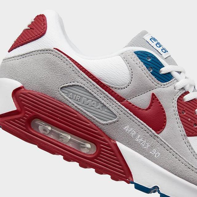 ナイキ メンズ スニーカー Nike Air Max 90 - Light Smoke Grey/Gym Red/White_2