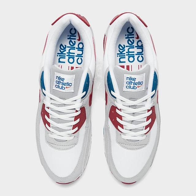 ナイキ メンズ スニーカー Nike Air Max 90 - Light Smoke Grey/Gym Red/White_4