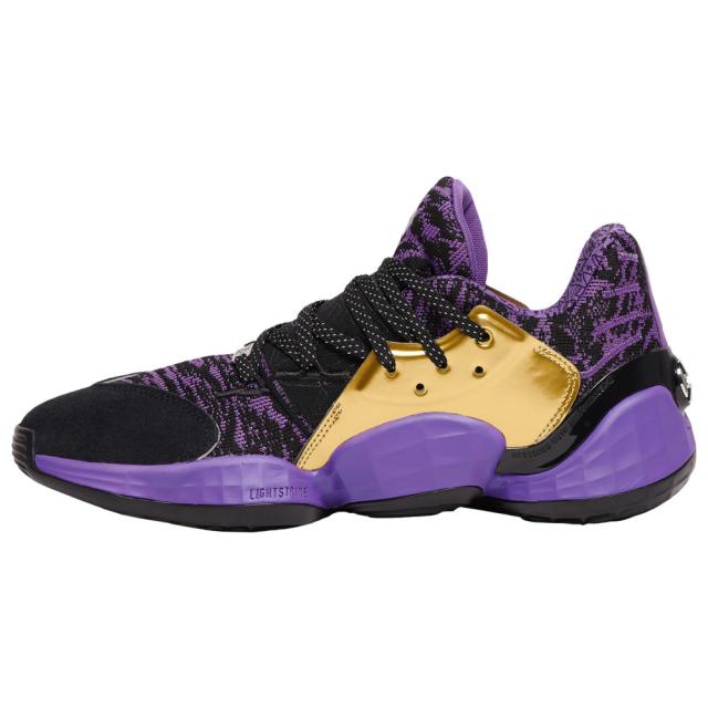 アディダス メンズ ハーデン ボリューム４ adidas Harden Vol.4 バッシュ Black/Active Purple/Metallic Gold/Metallic Silver_1