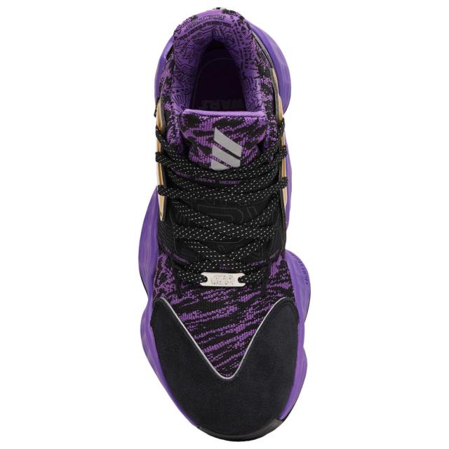 アディダス メンズ ハーデン ボリューム４ adidas Harden Vol.4 バッシュ Black/Active Purple/Metallic Gold/Metallic Silver_3