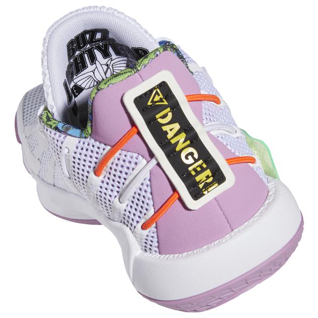 アディダス キッズ バッシュ adidas Dame 7 Buzz GS - White/Signal Green/Solar Red_2