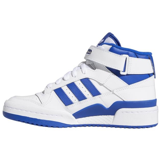 アディダス キッズ バッシュ adidas Forum Mid - White/Blue_1