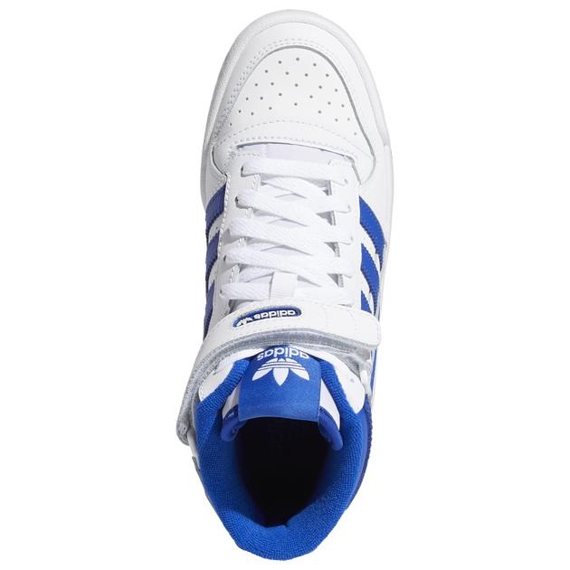 アディダス キッズ バッシュ adidas Forum Mid - White/Blue_3