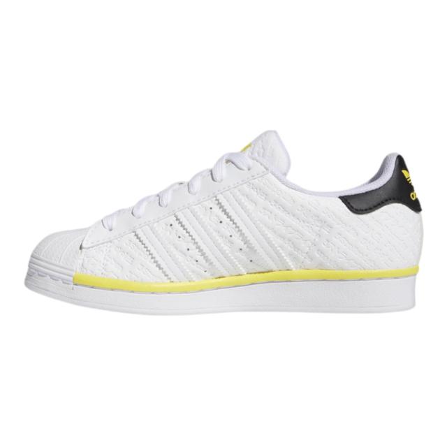 アディダス オリジナルス キッズ スニーカー スーパースター adidas Originals Superstar GS - White/Yellow/Black 白 ホワイト イエロー 靴 通学_1