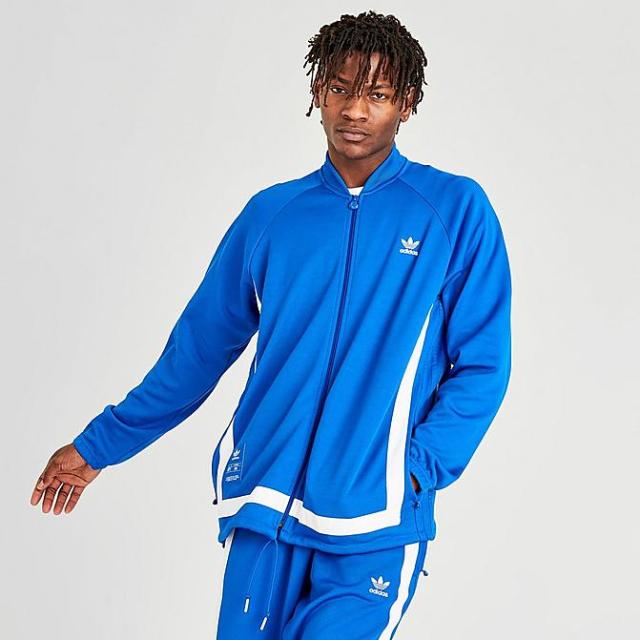 アディダス オリジナルス メンズ トラックジャケット adidas Originals Warm-Up Track Jacket ジャージー Royal Blue/Whiteの通販は 16,940円
