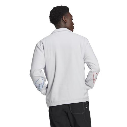 アディダス メンズ スウェット adidas Originals Tricolor Polar Fleece 1/2 Zip - Dash Grey_1