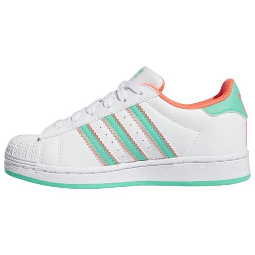 アディダス キッズ ジュニア スニーカー adidas Originals Superstar PS - White/Green