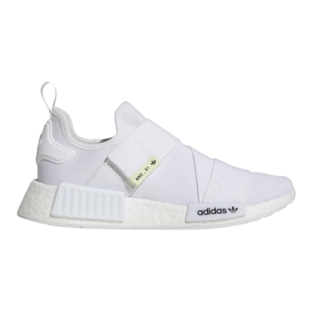 アディダス オリジナルス レディース スニーカー adidas Originals NMD R1 Laceless - White/White/Black 白 ホワイト 黒 ブラック ウィ