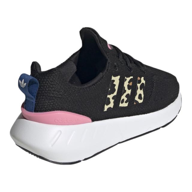 アディダス オリジナルス キッズ スニーカー スイフト ラン adidas Originals Swift Run 22 GS - Black/Brown/Pink 黒 ブラック 靴 通学 スウィフト アディダス オリジナルス キッズ スニーカー スイフト ラン adidas