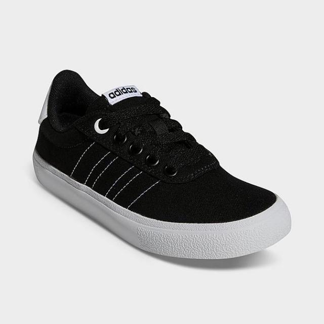 アディダス キッズ スニーカー Adidas Vulcraid3R Skateboarding Shoes GS - Core Black/Cloud White/Core Black_1
