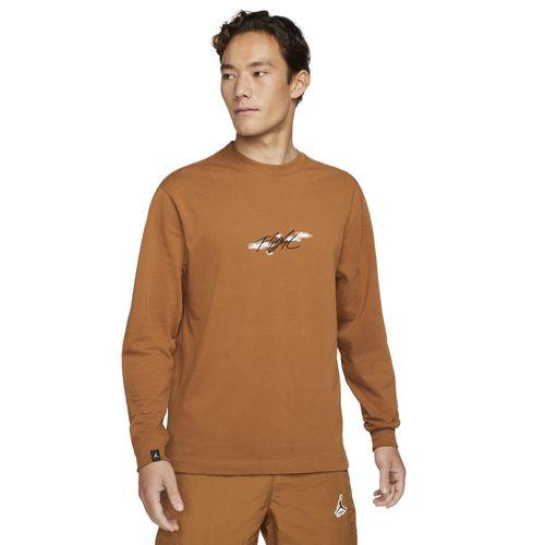 ジョーダン メンズ Tシャツ 長袖 ロンT Jordan Flt Ess 85 Long Sleeve T-Shirt - Brown/White