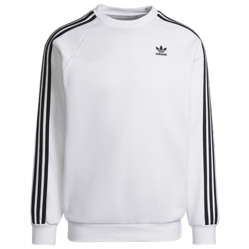 アディダス メンズ スウェットシャツ adidas 3-Stripes Crew - White アディダス メンズ スウェットシャツ adidas 3-Stripes Crew - Whiteの