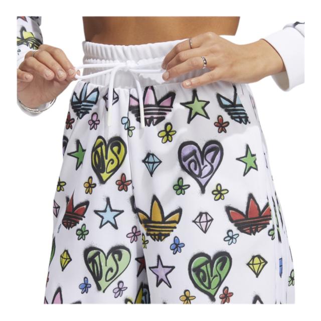 アディダス レディース トラックパンツ adidas Mono JS Wide Track Pants - White_2
