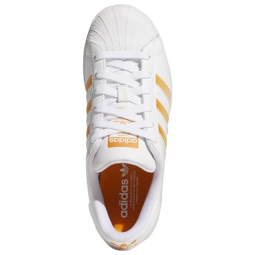 アディダス キッズ スニーカー adidas Originals Superstar GS - White/Orange_3