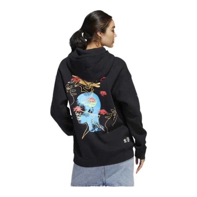 アディダス レディース パーカー adidas Graphic Hoodie - Black/Multi