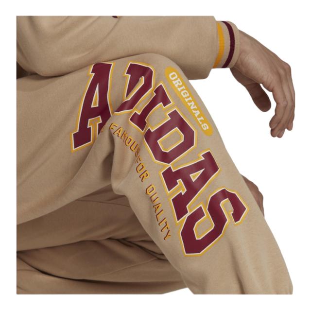 アディダス メンズ ロングパンツ adidas Fleece Pants - Beige/Maroon アディダス メンズ ロングパンツ adidas Fleece Pants - Beige/Maroon