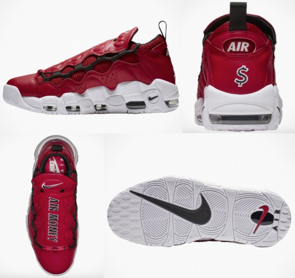 ナイキ メンズ スニーカー Nike Air More Money エア モアマネー Gym Red/Black/White_1