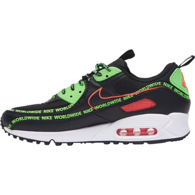 ナイキ メンズ エアマックス９０ Nike Air Max 90 スニーカー Black/Flash Crimson/Green Strike/White_1