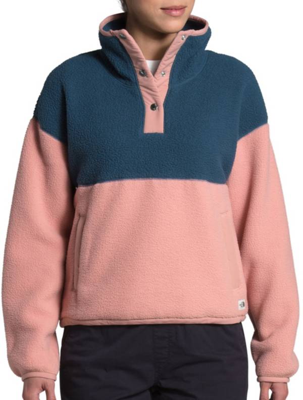 ノースフェイス レディース The North Face Women´s Cragmont ? Snap Fleece Pullover フリース ジャケット BLUE WING TEAL/PINK CLAY アウター