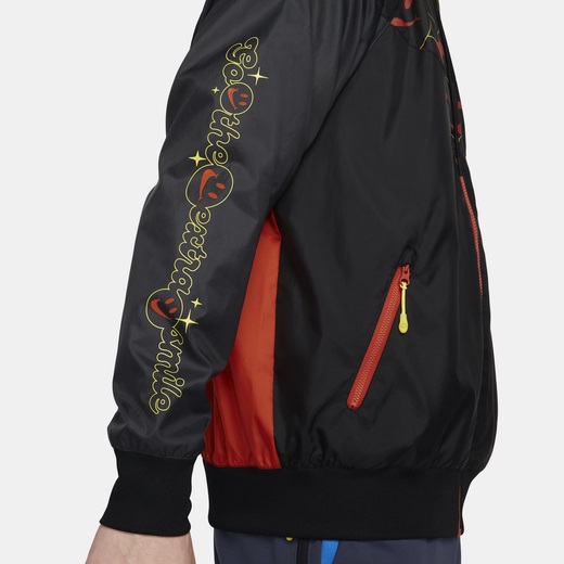 ナイキ メンズ ウィンドブレーカー Nike Woven Smile - Black/Orange_4