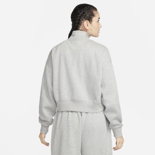 ナイキ レディース スウェットシャツ Nike Style Fleece Crop Quarter Zip - Gray_1