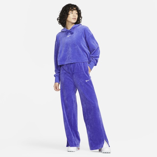 ナイキ レディース パーカー Nike NSW Velour Modern Crop Pullover - Lapis