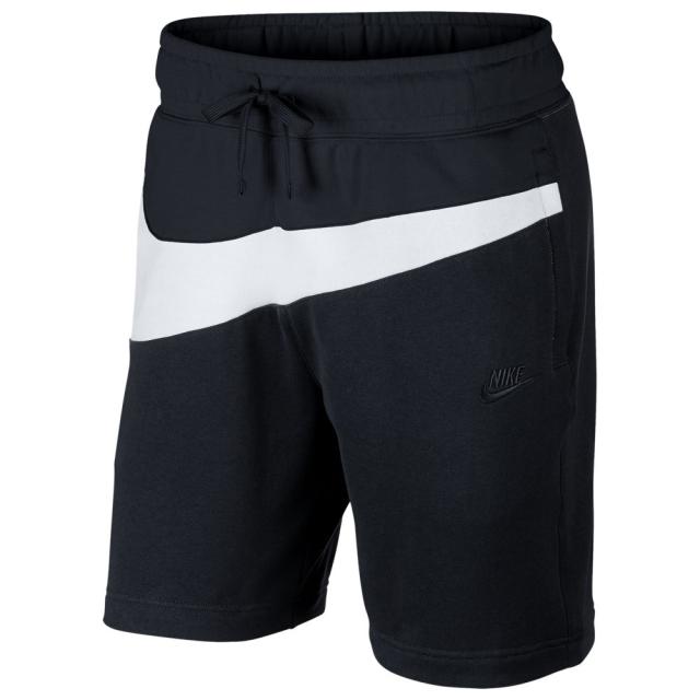 ナイキ メンズ Nike Large Swoosh Shorts ハーフパンツ Black/White ショーツ