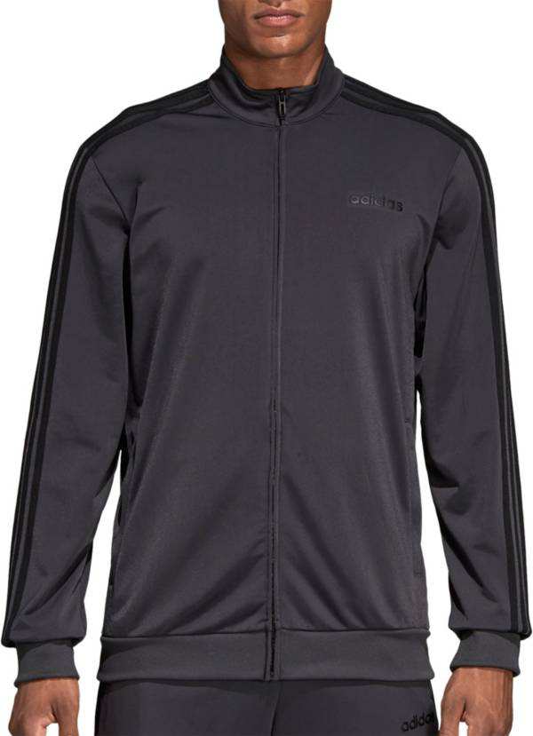 アディダス メンズ adidas Men's Essentials 3-Stripes Tricot Track Jacket ジャケット SOLID GREY/BLACK アウターの通販は