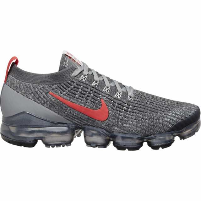 ナイキ メンズ ヴェイパーマックス Nike Air Vapormax Flyknit 3 スニーカー Iron Grey/Track Red/Particle Grey