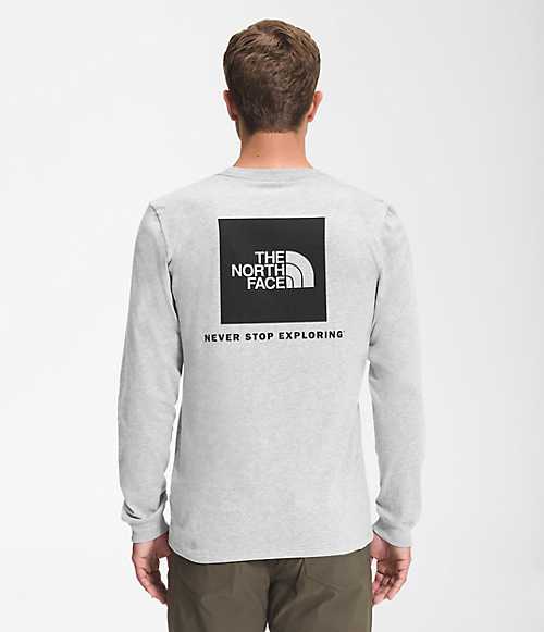 ノースフェイス メンズ Tシャツ The North Face Men’s Long-Sleeve Box NSE Tee - TNF Light Grey Heatherの通販は