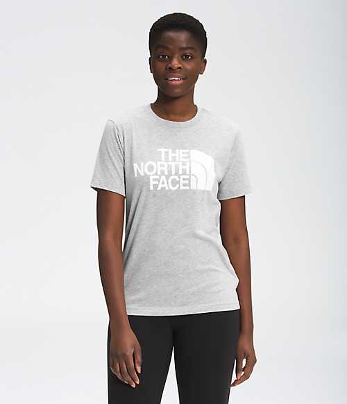 ノースフェイス レディース Tシャツ The North Face Women’s Short Sleeve Half Dome Cotton Tee - TNF Light Grey Heather