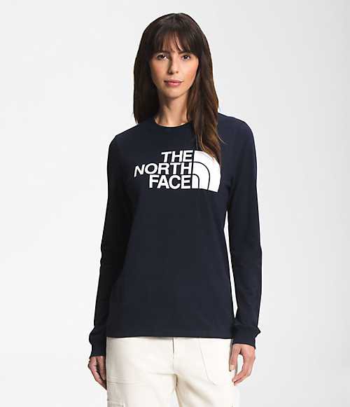 ノースフェイス レディース Tシャツ 長袖 ロンT The North Face Women's Long Sleeve Half Dome Tee - Aviator Navyの通販は