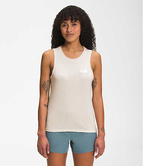 ノースフェイス レディース タンクトップ Women's Simple Logo Tri-Blend Tank - Gardenia White Heather