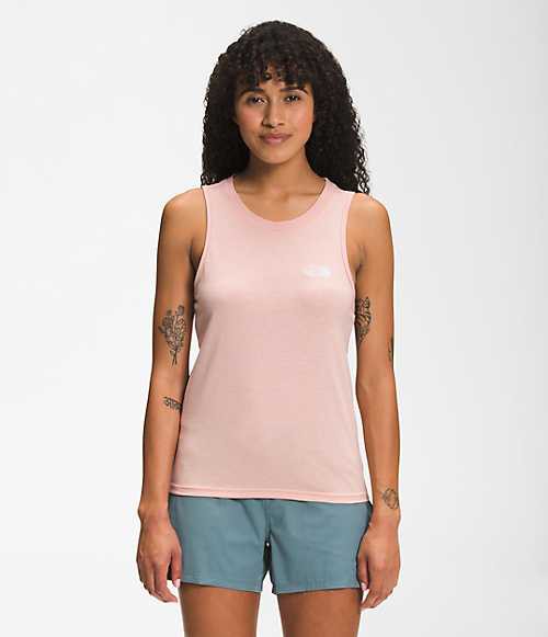 ノースフェイス レディース タンクトップ Women's Simple Logo Tri-Blend Tank - Evening Sand Pink Heather