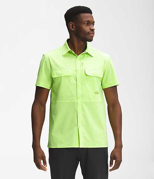 ノースフェイス メンズ カジュアルシャツ The North Face Men’s Sniktau Short-Sleeve Sun Shirt - Sharp Green