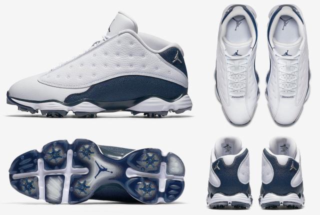 ジョーダン メンズ 29.5cm ゴルフシューズ Jordan 13 Retro Golf - White Navy Blue